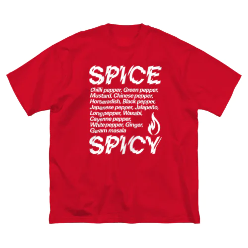 SPICE SPICY（White） ビッグシルエットTシャツ