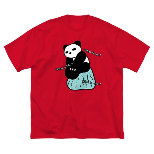 考えるパンダ Big T-Shirt