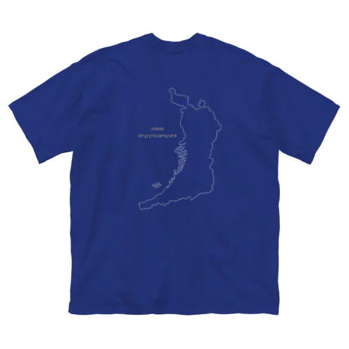 大阪府の地図 ビッグシルエットTシャツ
