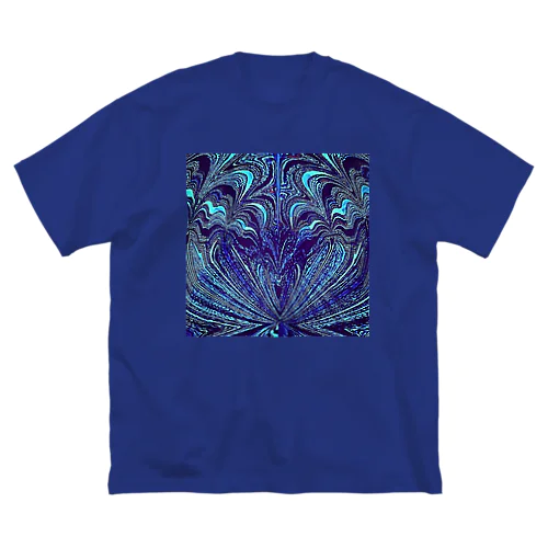 Digital Ocean Wave ビッグシルエットTシャツ