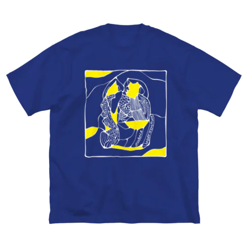 【audace × フクハラアキコ】laperirostum柄 ビッグシルエットTシャツ