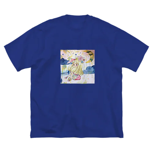 🌙と女の子 ビッグシルエットTシャツ