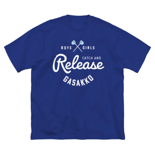 Release_KIDS ロゴ（ホワイト） ビッグシルエットTシャツ