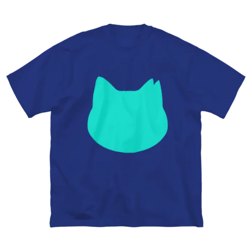 さくら猫シルエット/ターコイズ ビッグシルエットTシャツ