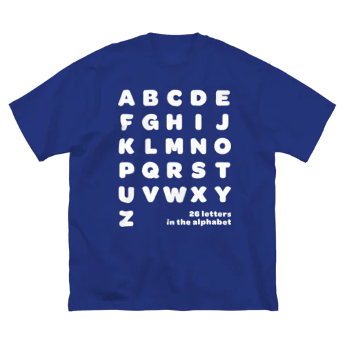 26 letters in the alphabet【Tshirt】【Design Color : White】【Design Print : Front ビッグシルエットTシャツ