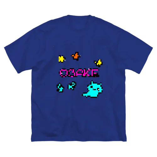 ドット絵ビビットおばけねこちゃん ビッグシルエットTシャツ