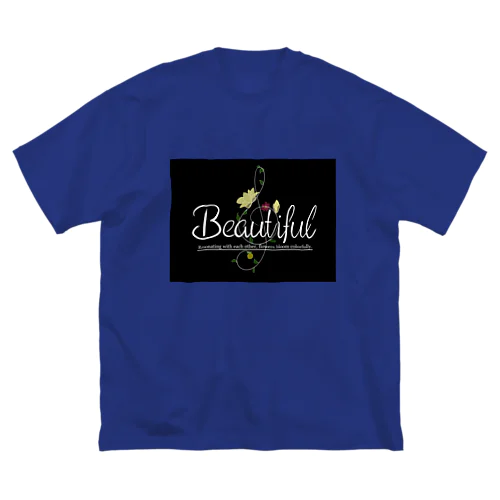 BEAUTIFUL FLOWER (黒) ビッグシルエットTシャツ