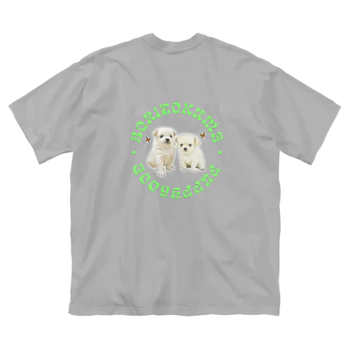 PUPPYHOOD LOGO / GREEN ビッグシルエットTシャツ
