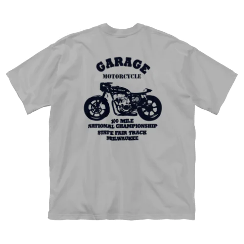 武骨なバイクデザイン(バックpt) ビッグシルエットTシャツ