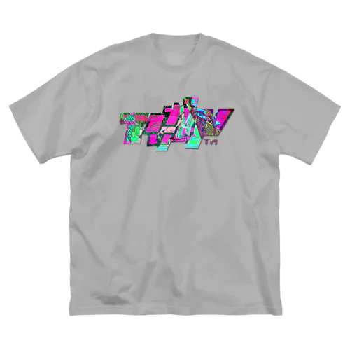 アリガタシ™ NEON SILVER ビッグシルエットTシャツ