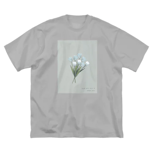 💐 mint green gray × white gray blue . Big T-Shirt