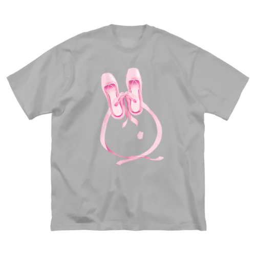 トゥシューズのうさぎ ビッグシルエットTシャツ