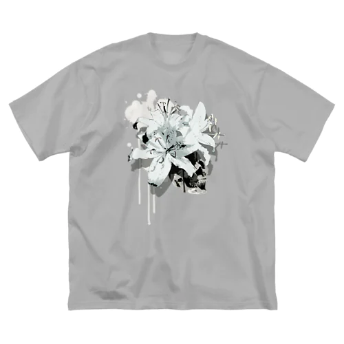 Lily Skull [White] ビッグシルエットTシャツ