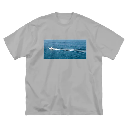 灯台から撮影したボート ビッグシルエットTシャツ