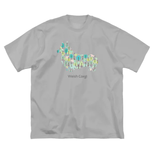 森　コーギー ビッグシルエットTシャツ