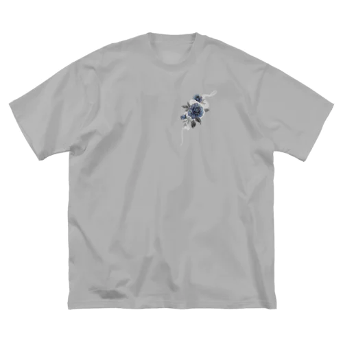青薔薇と蛇 ビッグシルエットTシャツ