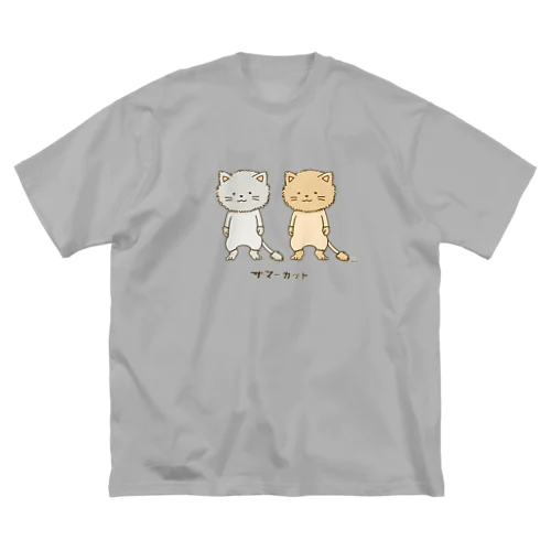 サマーカットにゃんこ ビッグシルエットTシャツ