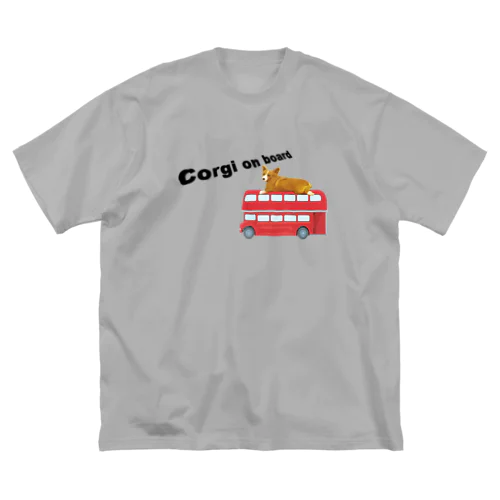 コーギー　ロンドンバス ビッグシルエットTシャツ