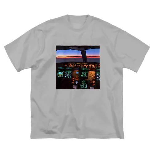 コックピット 航空ジェット機 空の飛行機  Big T-Shirt