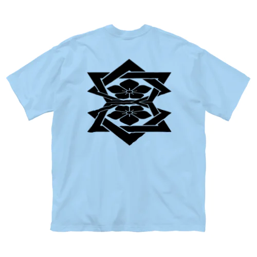 桔梗紋 黒 Big T-Shirt