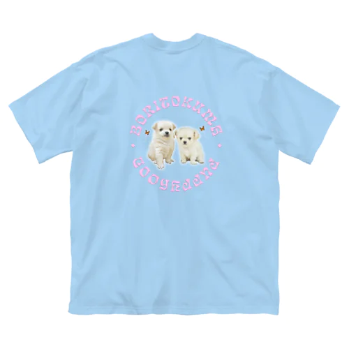 PUPPYHOOD LOGO / PINK ビッグシルエットTシャツ