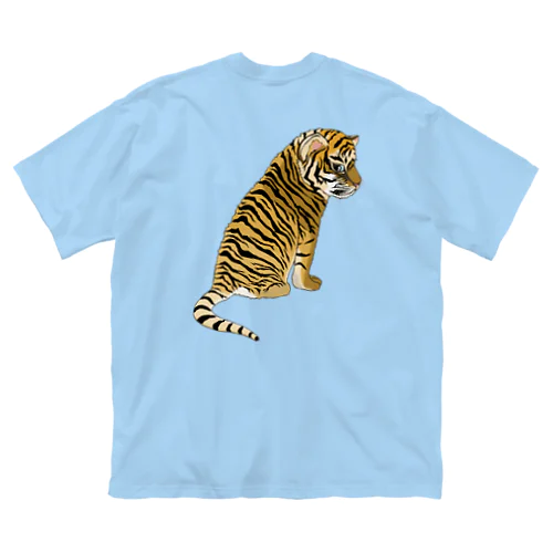 虎の子　バックプリント ビッグシルエットTシャツ
