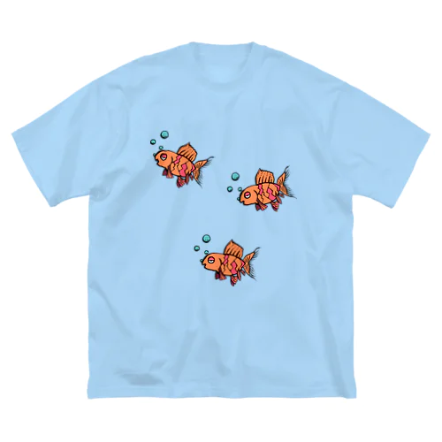 kingyo three ビッグシルエットTシャツ