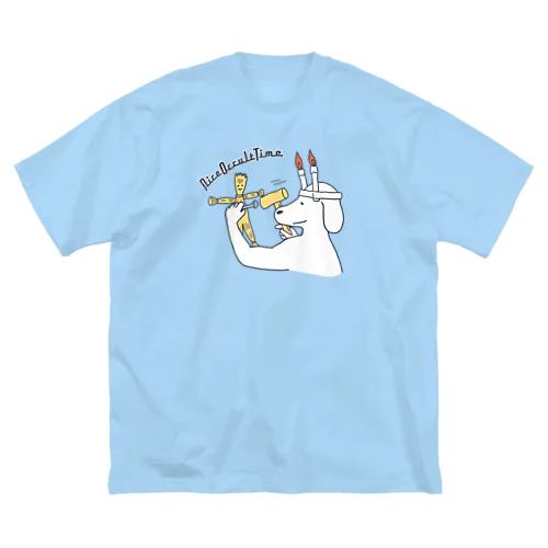 ナイスオカルトタイム🕯️(犬) ビッグシルエットTシャツ