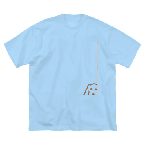 チラ犬 ビッグシルエットTシャツ