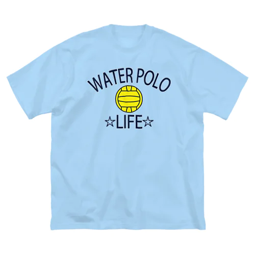 水球(すいきゅう)(water polo)・アイテム・デザイン・Tシャツ・チームT・かっこいい・かわいい・クラブT・球技・得点・ボール・選手・ポジション・部活・スポーツ・シンプル・チームワーク ビッグシルエットTシャツ