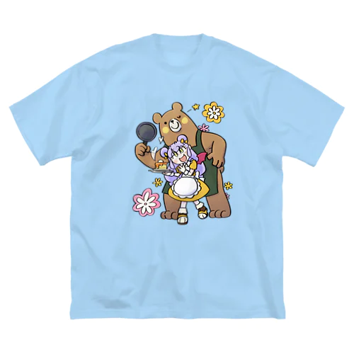 よなこちゃんとクマさんのホットケーキ 루즈핏 티셔츠