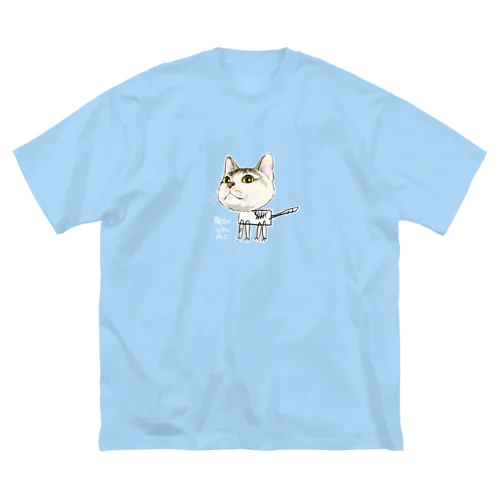 顔だけリアルねこ ビッグシルエットTシャツ