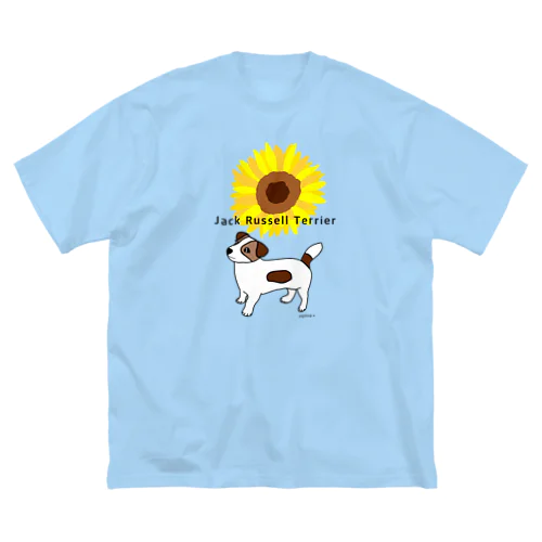 かわいいジャックラッセルテリア犬とヒマワリ Big T-Shirt