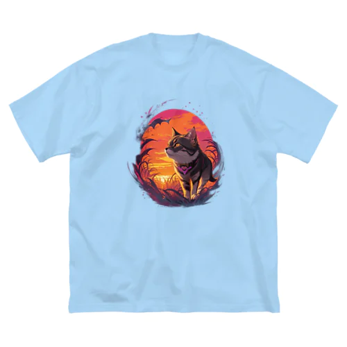 Cat of the Sunset ビッグシルエットTシャツ