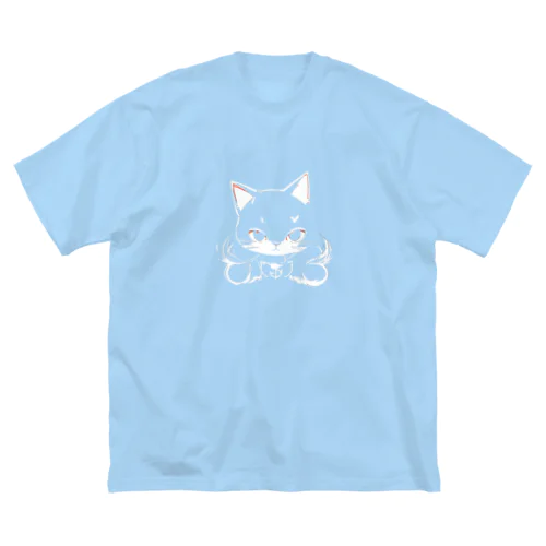 後ろの色に塗られるねこさん ビッグシルエットTシャツ