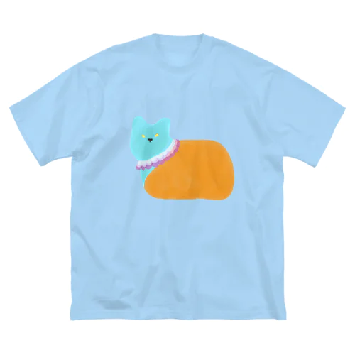 丸っこいネコ神 루즈핏 티셔츠