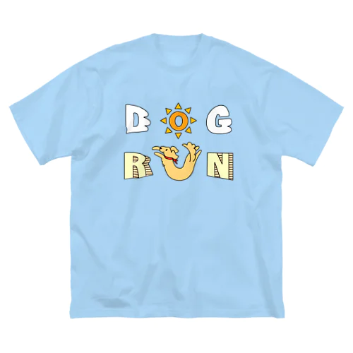 DOG RUN(背景なし) ビッグシルエットTシャツ