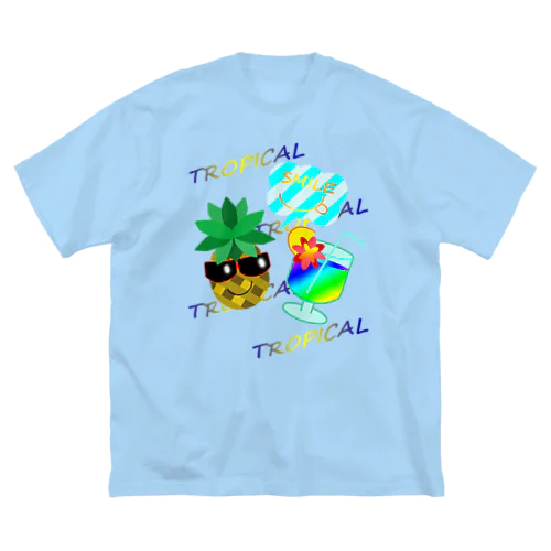 トロピカル＆パイナップル🍍 ビッグシルエットTシャツ