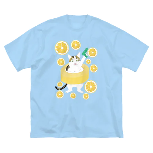 ロールケーキにゃんこ ビッグシルエットTシャツ