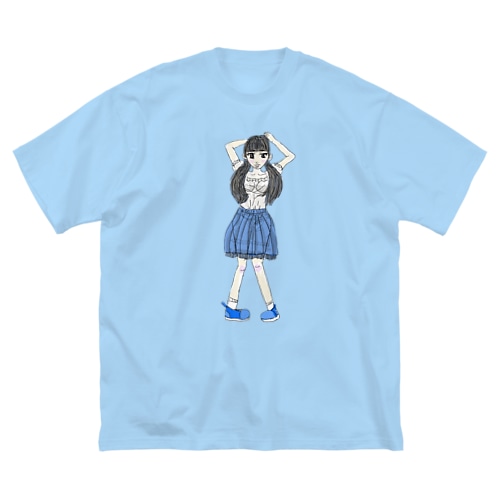 ブルーな女の子 Big T-Shirt