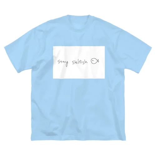 selfish fish ビッグシルエットTシャツ