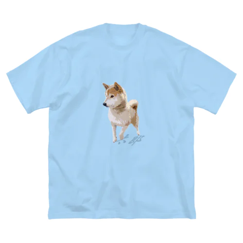 歩く太郎イラスト風【柴犬】名前入り ビッグシルエットTシャツ