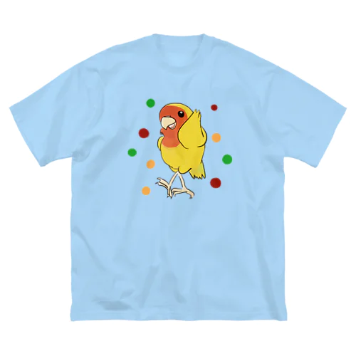 コザクラインコ（ダンシング・アフリカンバージョン） ビッグシルエットTシャツ