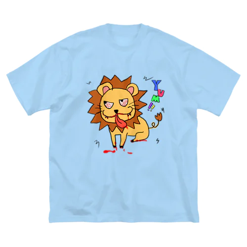 🦁人喰いライオン＠食後 ビッグシルエットTシャツ