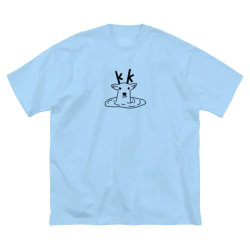 鹿沼鹿歩ロゴ（黒） Big T-Shirt