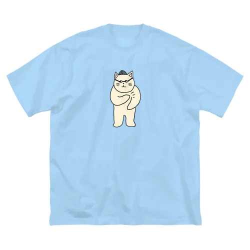 水泳ねこ ビッグシルエットTシャツ