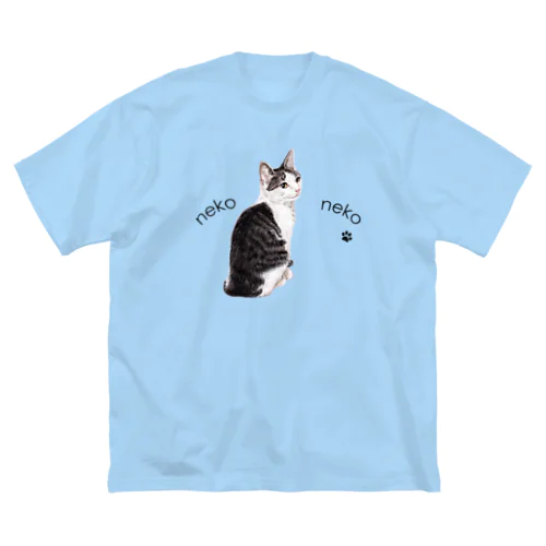 パステル💗ねこねこ　モネちゃん ビッグシルエットTシャツ