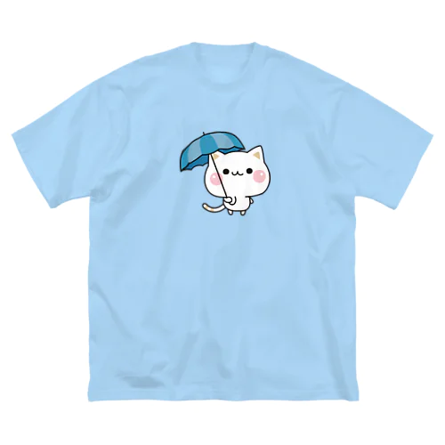 気づかいのできるネコ　雨の日ver. ビッグシルエットTシャツ