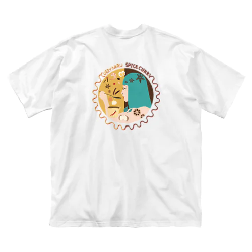 curry naru Tシャツ ビッグシルエットTシャツ