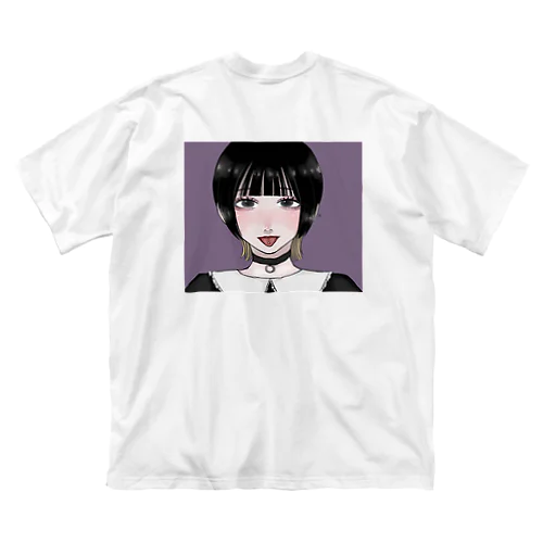 舌ﾋﾟｱﾋﾟ女の子 ビッグシルエットTシャツ